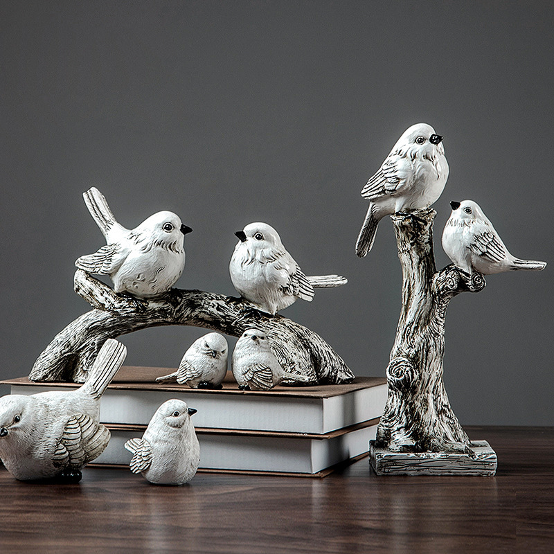 Artisan Bird Figurine Set